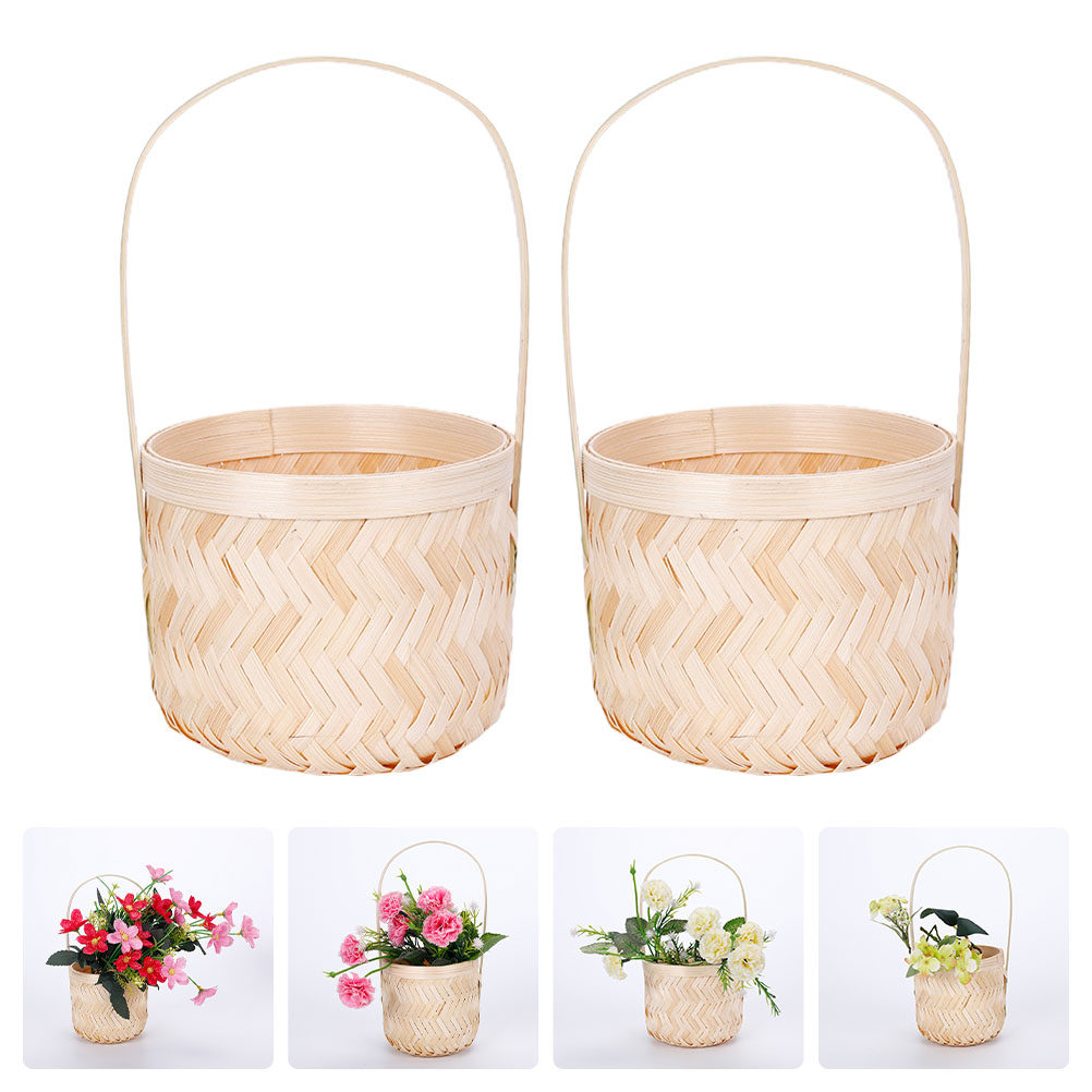Sustainable Living Usa - 2 Stück Nachhaltige Dekorative Blumenkörbe aus