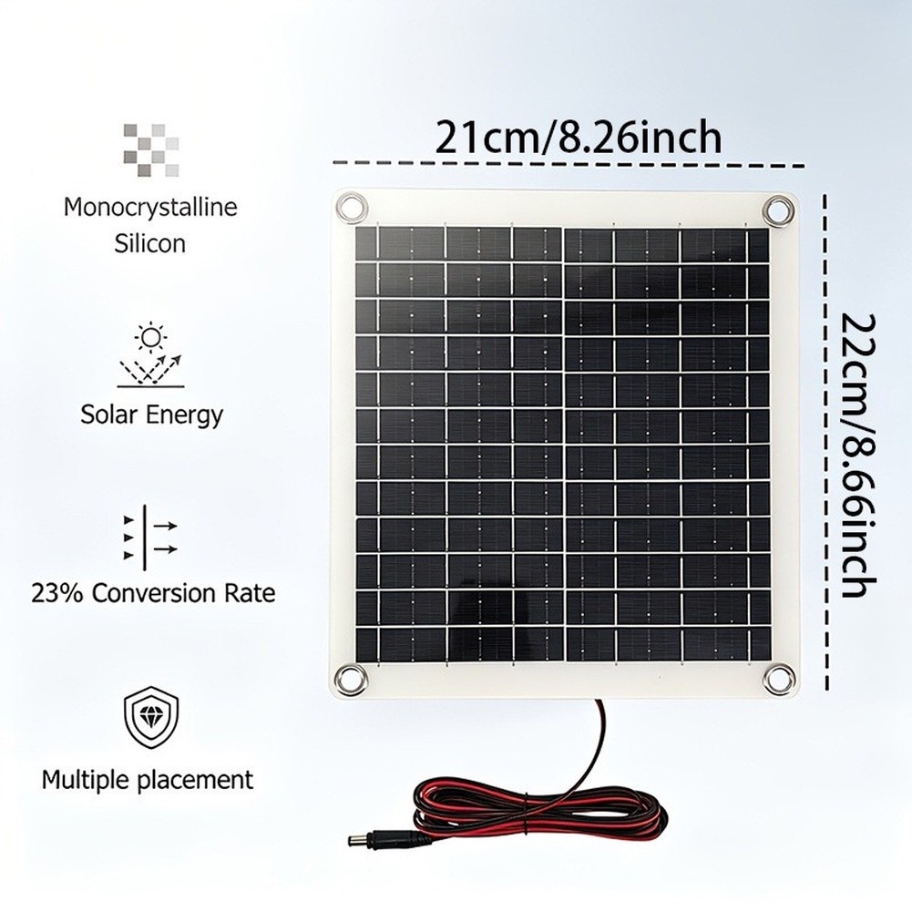 Sustainable Living Environment - 12W Kompaktes Solarpanel mit Laderegler für